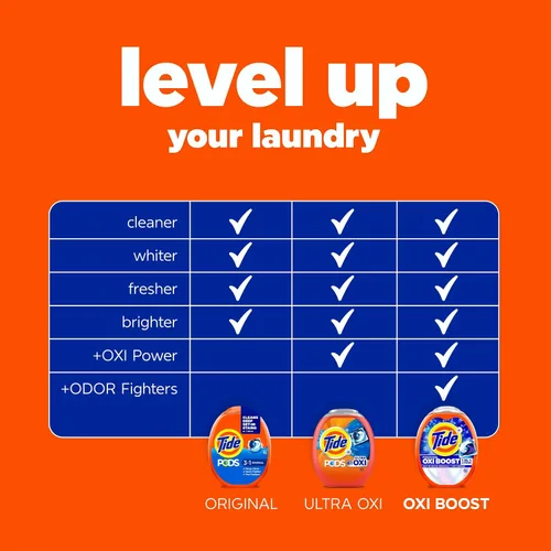 Vista 6 de Tide PODS detergente para ropa en cápsulas, removedor de manchas 3 en 1, combatiente de olores, protector de color, 42 unidades, compatible con HE