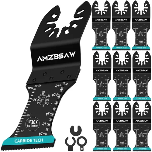 Vista 9 de AMZBSAW - 5 cuchillas oscilantes de carburo para pernos, tornillos y metal