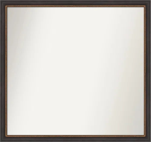 Vista 69 de Amanti Art Espejo de baño negro para sobre el fregadero, 23 x 23 pulgadas, espejo cuadrado negro Ashton, marco de madera tradicional mediano, se