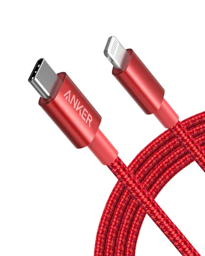 Vista 11 de Anker Nuevo Cable de Nylon USB C a Lightning, Certificado MFi de Apple para iPhone Serie 14, y Más (1 pie, Negro)