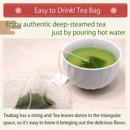 Vista 6 de Kayamaen - Bolsas de té verde japonés Ippuku 30 unidades de té verde tradicional japonés
