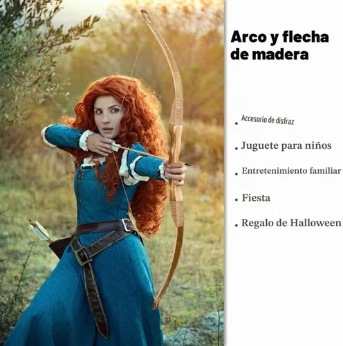 Vista 7 de Basbon Juego de arco y flecha de madera, arco de madera de 40 pulgadas hecho a mano y flecha para cosplay, juego de arco, 1 arco, 1 carcaj y 5
