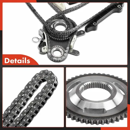 Vista 9 de A-Premium Kit de cadena de distribución del motor con tensor - compatible con SOHC, 6Cyl 3.7L - Compatible con Dodge, Ram, Jeep y Mitsubishi