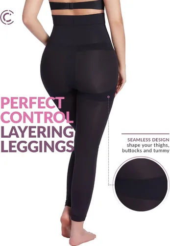 Vista 2 de CURVEEZ Faja moldeadora de cintura alta para mujer moldeador de cuerpo con control de abdomen, adelgazante de muslos y levantamiento de glúteos