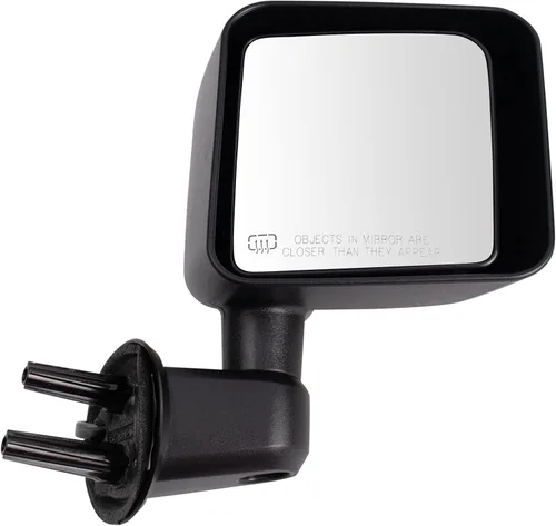 Vista 18 de TRQ Cubierta cromada del espejo manual del lado del pasajero, acabado liso para Volvo VNL 2004-2014