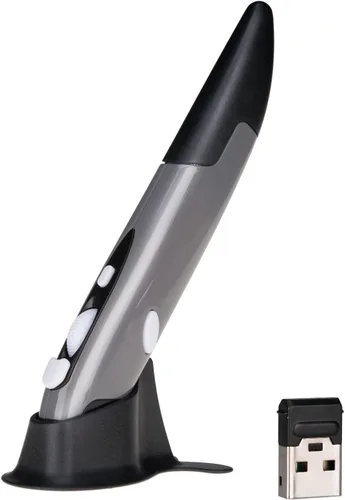 Vista 9 de lychee Ratón Óptico Inalámbrico de Bolsillo Tipo Pluma, Ratón Óptico Inalámbrico USB 2.4GHZ Tipo Pluma 800/1200/1600 DPI Ajustable Escritura a Mano