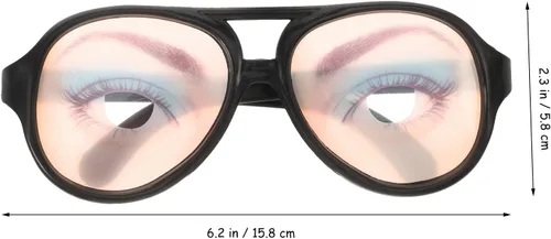 Vista 2 de TOYANDONA 6pcs Funny Joke Glasses Prank Disguise Eyeglass for Halloween Party Fancy Dress Photo Props