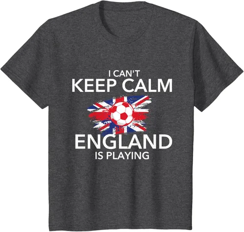 Vista 34 de I Can't Keep Calm England Is Playing - Camiseta para amantes del fútbol, Negro