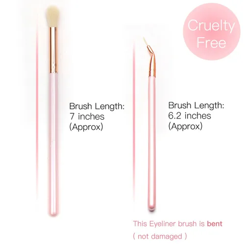 Vista 4 de Juego de 12 brochas de maquillaje de ojos con bolsa portátil, brochas de maquillaje para regalos del día de San Valentín
