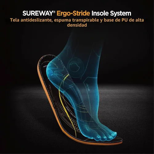 Vista 4 de SUREWAY Botas de trabajo con puntera tipo mocasín para hombre, de 6 Marrón