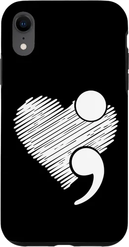 Vista 25 de Suicide Awareness - Suicide Prevention Heart Semicolon Gift Case for iPhone 17