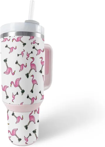 Vista 19 de MightySkins Skin - Vaso de vinilo compatible con Stanley The Quencher H2.0 FlowState de 40 onzas, color verde CBD, protectora, duradera y única