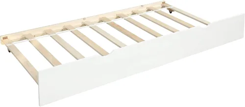 Vista 7 de SOFTSEA Sofá cama de tamaño individual con nido, marco de sofá cama de madera maciza con nido extraíble, sofá cama doble capitán, soporte