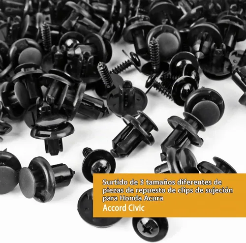 Vista 3 de Xislet 120 piezas Clips para parachoques de 10 mm 91503-SZ3-003 con tornillos para protector contra salpicaduras 90114-SE0-000 Compatibles con Honda