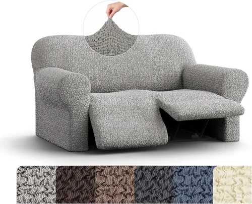 Vista 18 de PAULATO BY GA.I.CO. Mille Righe Collection funda para sofá reclinable, funda de tela de poliéster suave, 1 pieza, elástica, ajustable, protección