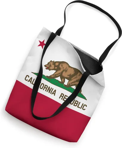 Vista 2 de Bolsa de mano con la bandera del estado de California Bear