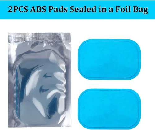 Vista 4 de KASBEE Almohadillas de gel ABS, 50 almohadillas estimuladoras musculares de repuesto para Ultimate Muscle EMS Toner Abdominal Belt Belly Muslo Flab
