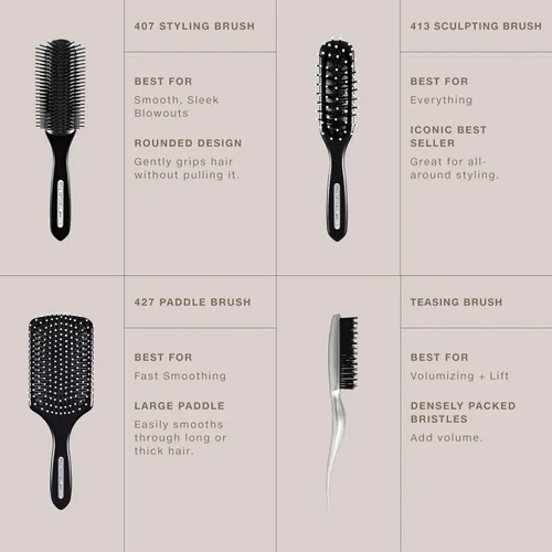 Vista 4 de Paul Mitchell Pro Tools 427 - Cepillo de paleta para secado con soplado + alisado de cabello largo o grueso
