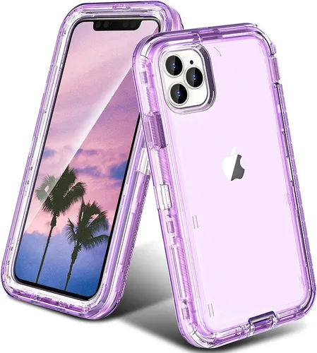 Vista 8 de ORIbox Funda azul para iPhone 14 Pro, protección contra caídas de grado militar de 10 pies, funda transparente resistente a prueba de golpes
