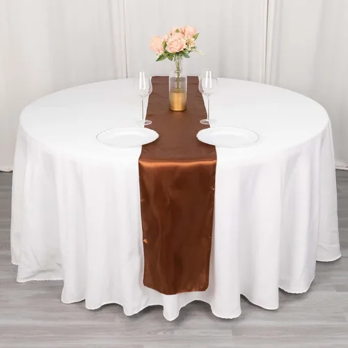 Vista 21 de Efavormart - Camino de mesa de satén de alta calidad para bodas, fiesta de cumpleaños, decoración rectangular y redonda, 12 x 108 pulgadas