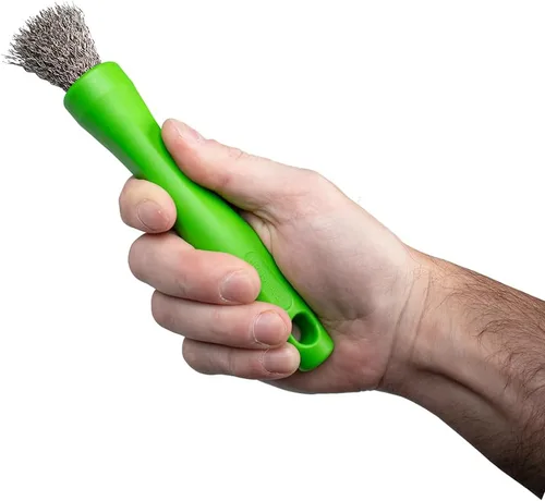 Vista 11 de BrushAll® Cepillo de mano de alambre con mango ergonómico y cerdas apretadas para cocina, garaje, interior, exterior (nailon) patente pendiente