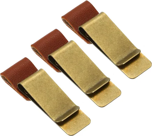 Vista 6 de PATIKIL Bucle para bolígrafo, paquete de 3 unidades de cuero para cuaderno de viajero, soporte para lápices, marcador de manga tallada con clip