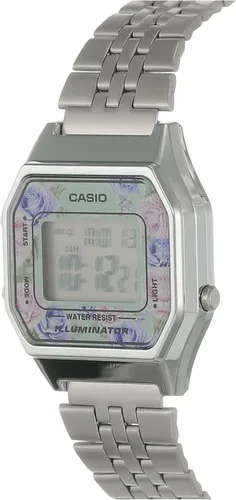 Vista 2 de Casio LA680WA-2C - Reloj digital con esfera floral vintage para mujer Azul Patchwork Cronógrafo digital