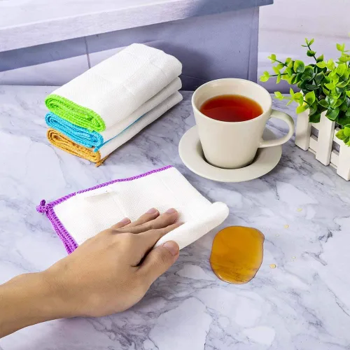 Vista 2 de Juego de paños de cocina de 10 piezas, toallas reutilizables y altamente absorbentes para cocinas, baños y encimeras de limpieza.