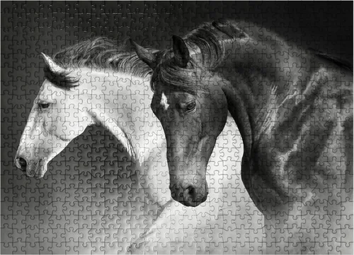 Vista 8 de MyPuzzle Horses Run Gallop in The Desert - Rompecabezas prémium de 100 piezas para adultos