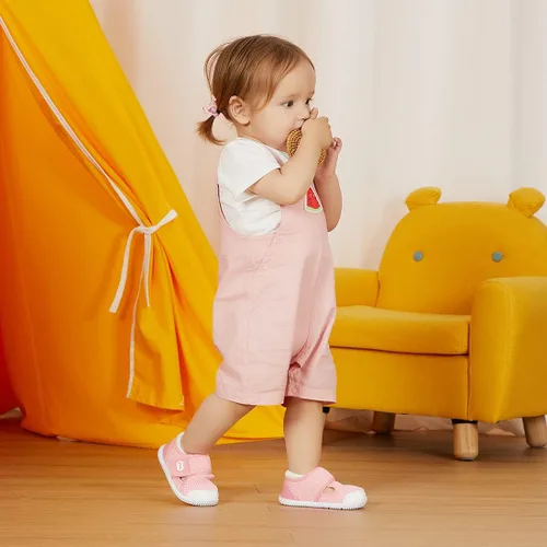 Vista 2 de BMCiTYBM Zapatos de bebé para niño y niña, zapatillas infantiles antideslizantes para primeros pasos, 6, 9, 12, 18, 24 meses