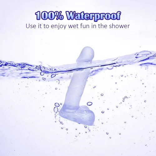 Vista 6 de Consolador pequeño realista de 4 pulgadas, tapón anal para principiantes, consolador anal suave con eje curvado y bolas, juguete sexual