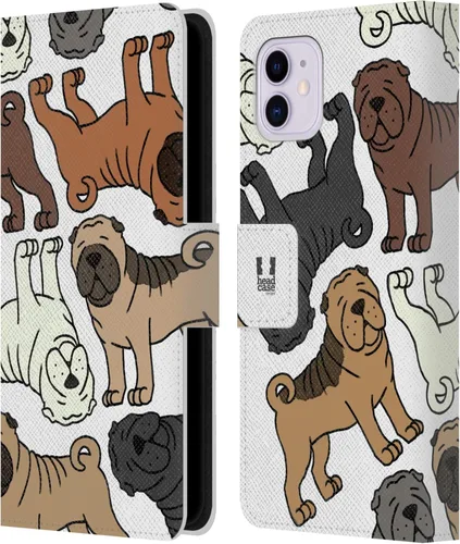 Vista 8 de Head Case Designs Airedale Terrier Dog Breed Patterns 4 Leather Wallet Case Compatible with Apple iPhone 11
