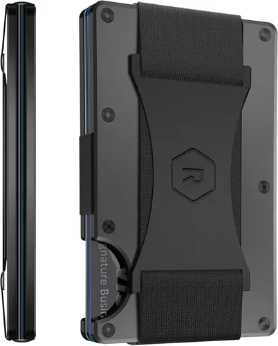 Vista 24 de Cartera Ridge para hombres - Cartera delgada minimalista compacta y tarjetero, carteras de bolsillo frontal con protección RFID para hombres