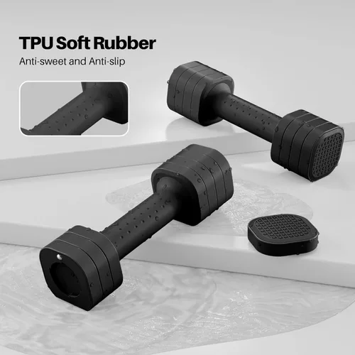 Vista 5 de Zempox Adjustable Dumbbell Set, 4 in 1 Free Weight Dumbbell Set for Women, Hand Weight for Women at Home, Each 2lb 3lb 4lb 5lb with TPU Soft Rubber