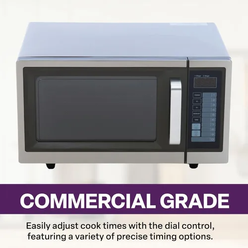 Vista 4 de A-to-Z Supply Microondas comerciales con control digital de almohadilla táctil, interior de 1 pie cúbico, acero inoxidable, 1000 vatios, aprobado