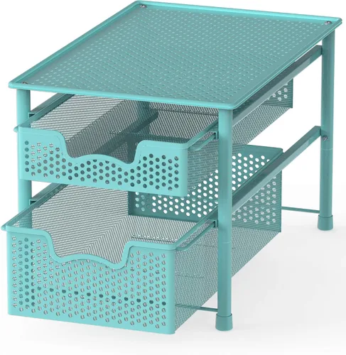 Vista 9 de Simple Houseware - Organizador con cajones de cesta apilables para gabinete, bronce