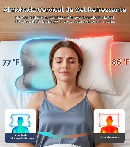 Vista 3 de Almohada de espuma viscoelástica de gel de enfriamiento 2026, almohada