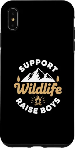 Vista 11 de Parent Support Wildlife Raise Boys - Mom Dad Outdoors Case for iPhone 16