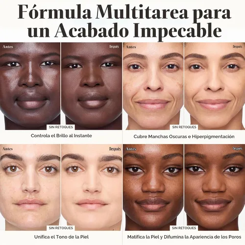 Vista 7 de Laura Mercier Hidratante con Color Mate Difuminado con SPF 30: Control de Brillo y Difuminado de 24+ Horas, Larga Duración, Cobertura Transparente a