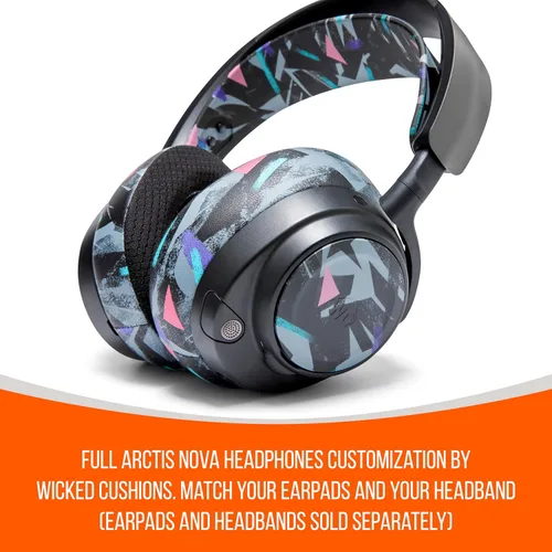 Vista 4 de Placas laterales WC para auriculares Arctis Nova, de Wicked Cushions Compatible con Arctis Nova Pro inalámbrico/Pro con cable/Nova Elite/Nova 7