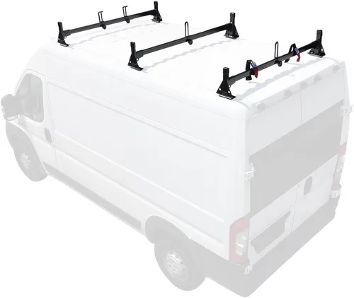 Vista 10 de Sistema de estante H1 de acero para Dodge ProMaster 2013-On, Blanco