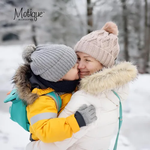 Vista 2 de Motique Accessories Guantes mágicos de punto para niñasniños de colores sólidos