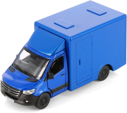 Vista 14 de KiNSMART - Mercedes-Benz Sprinter Cargo Van 1:48 O Escala 5" Modelo de Metal Fundido a Presión Furgoneta de juguete, acción de tracción (4 juegos)