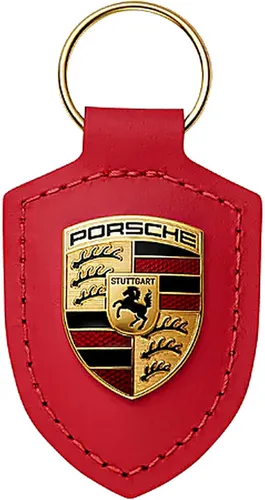 Vista 8 de Porsche Genuine Key Chain Ring Vehicle Keys Crest Keyfob Negro