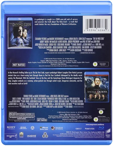 Vista 2 de The Da Vinci Code (Extended Cut) Angels & Demons (Extended Edition) (Double Feature) Blu-ray