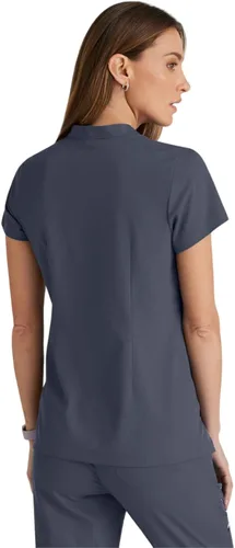 Vista 2 de BARCO Grey's Anatomy Spandex Stretch Direct - Camiseta médica para mujer, cuello a presión