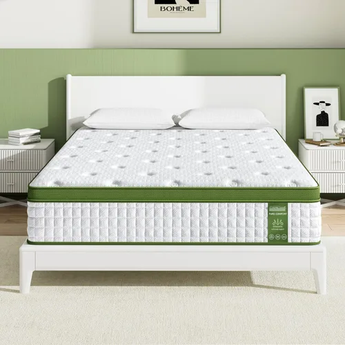 Vista 8 de BedStory Colchón firme de 13 pulgadas, colchón híbrido de la colección Hotel – Soporte lumbar y hombro específico para aliviar el dolor de espalda
