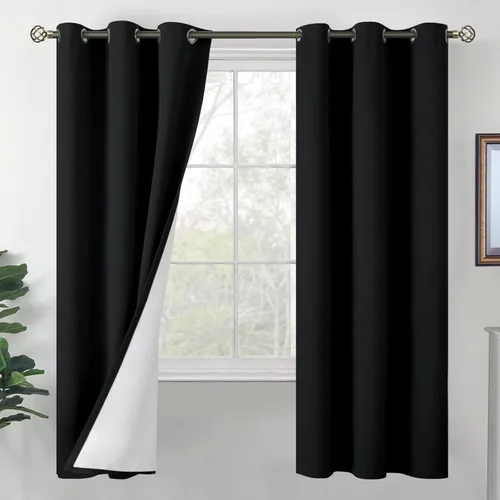 Vista 67 de BGment - Cortinas blackout blancas para dormitorio de 84 pulgadas de largo, juego de 2 paneles, cortinas para dormitorio con aislamiento térmico