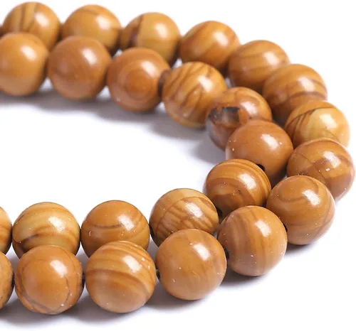 Vista 38 de 60 cuentas sueltas de piedra natural de turquesa africana de 0.236 pulgadas (6 mm) para hacer joyas, pulseras de bricolaje