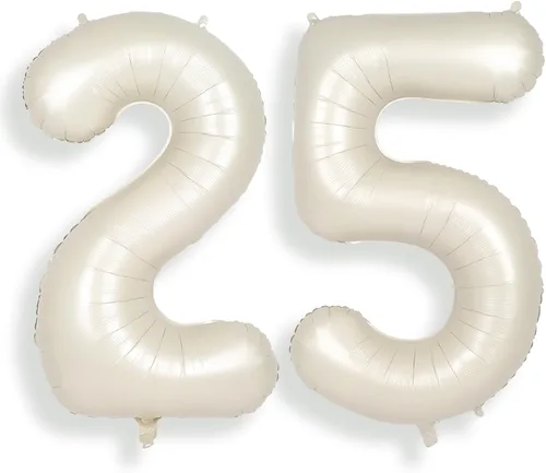 Vista 20 de SUWEN Globos de helio grandes de 102 cm (40 pulgadas) con letra S en color crema. Globos grandes de papel de aluminio con letra en helio, de A a Z.